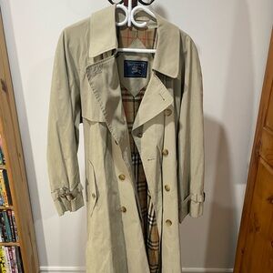 Burberry Tan Double-Breasted Trench Coat